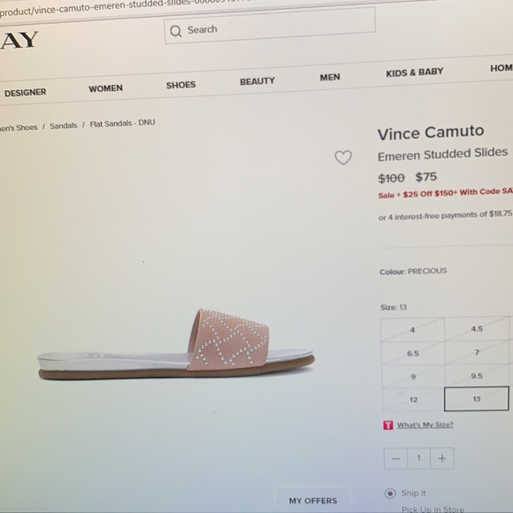 Vince Camuto Studded Slides - Picture 8 of 9